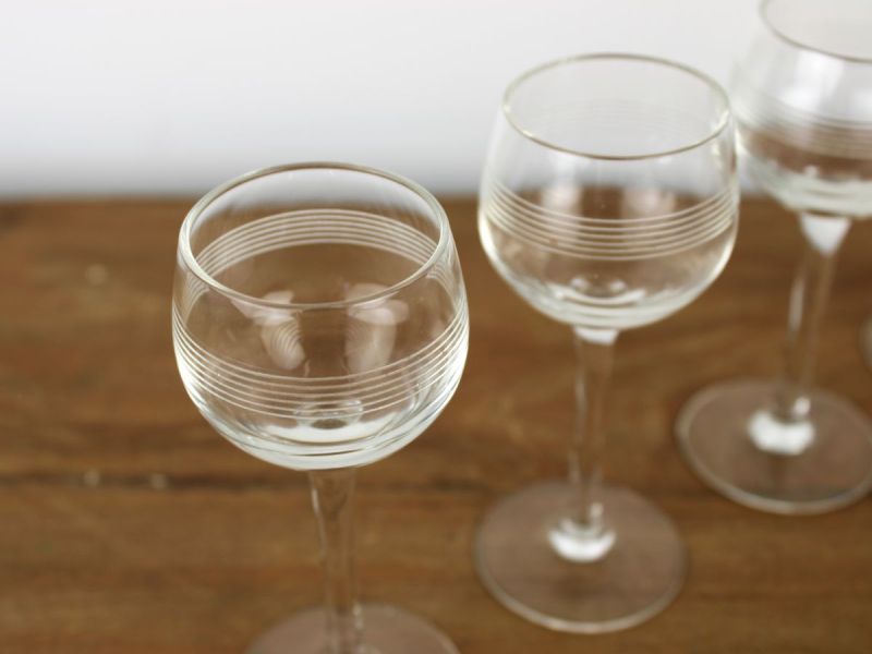 setje van 4 likeurglaasjes streep