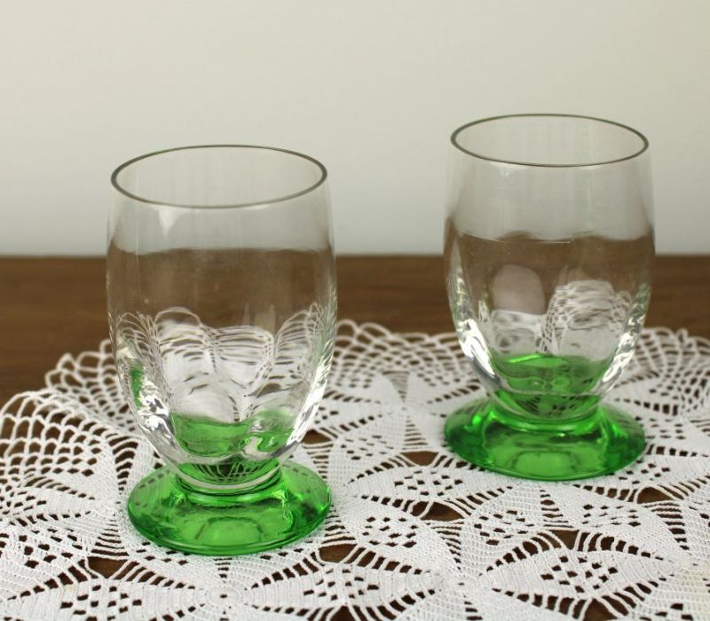 glaasjes groene voet