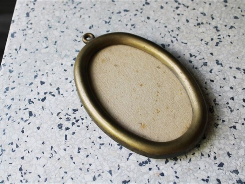 koperen fotolijstje ovaal