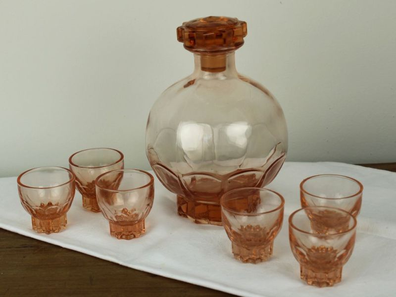 likeursetje roze persglas