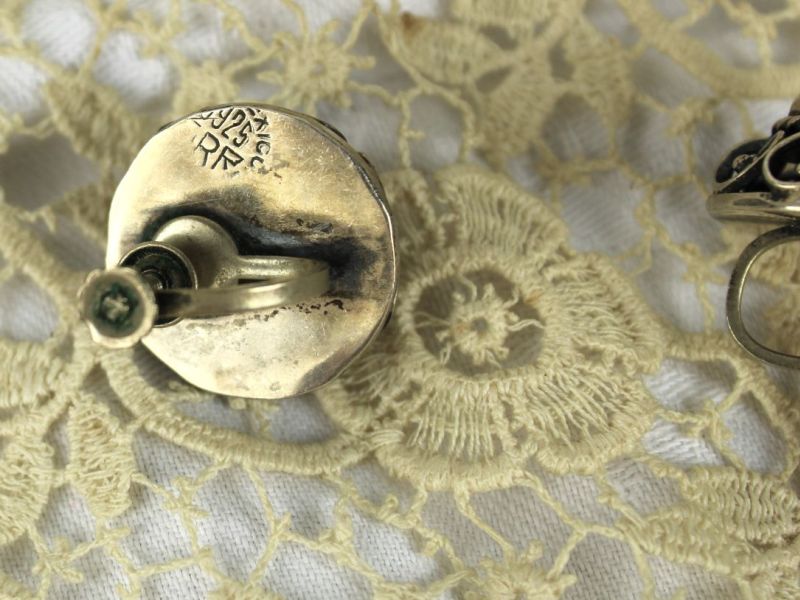 oorbellen mexico zilver amethist screwback