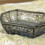 Venetiaans schaaltje glas met zilververf