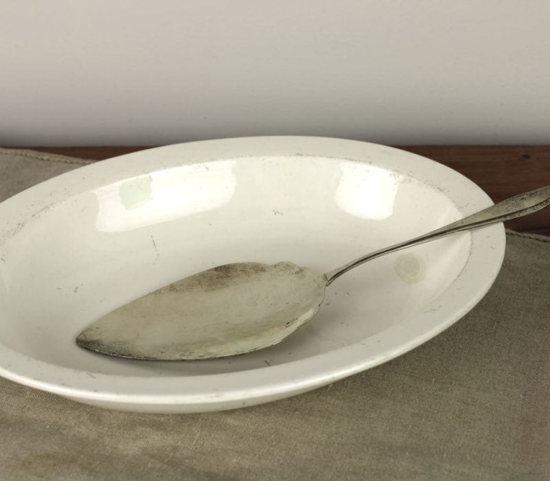 verzilverde taartschep