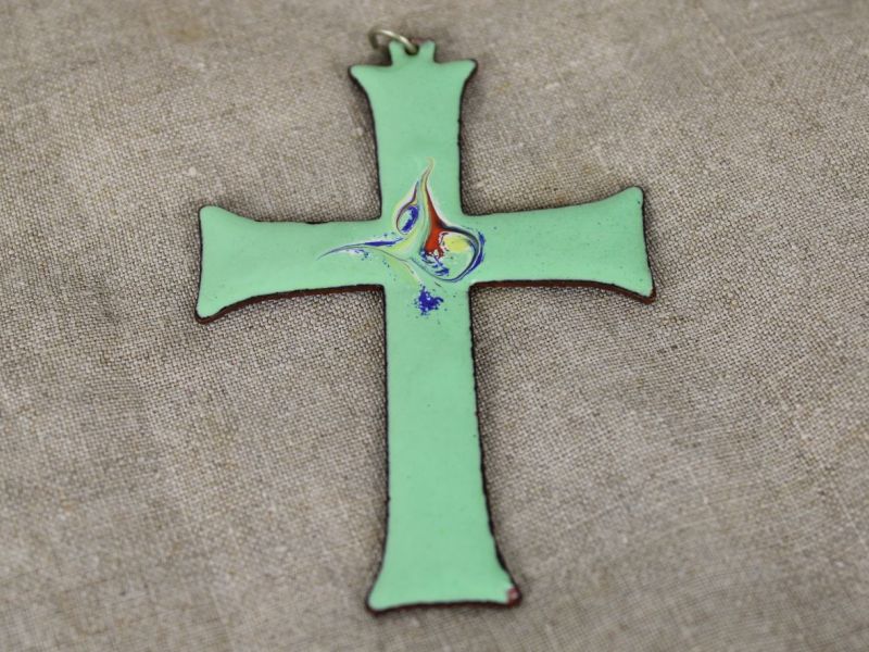 hanger kruis emaille