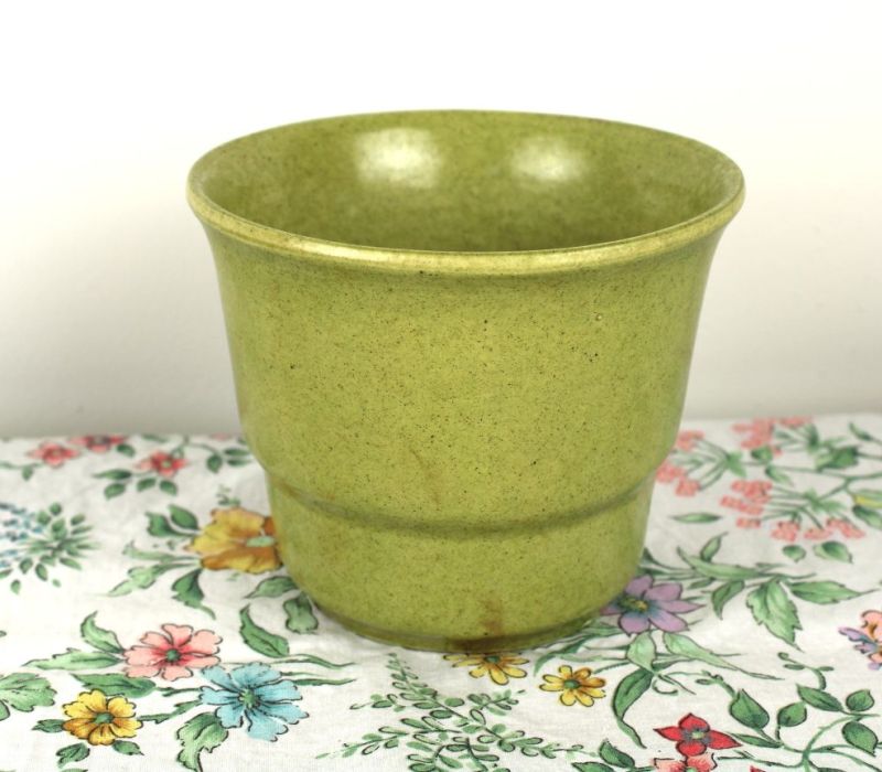 vintage bloempot lindegroen
