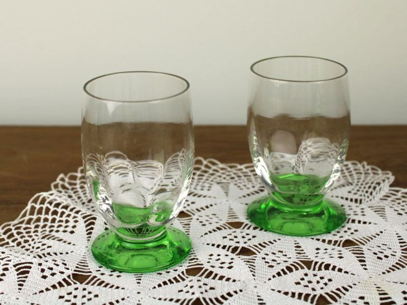 glaasjes groene voet