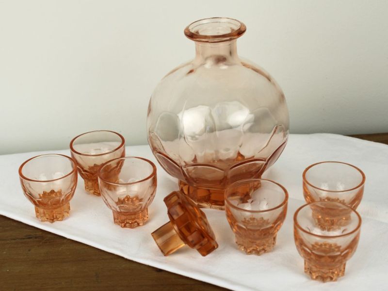 likeursetje roze persglas