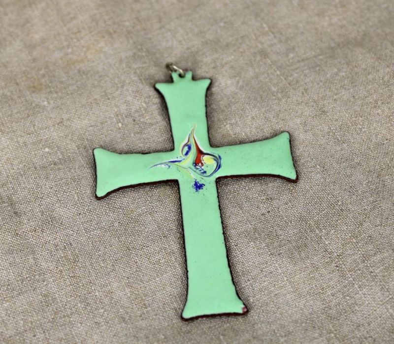 hanger kruis emaille