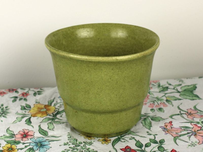 vintage bloempot lindegroen