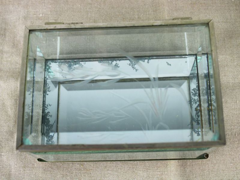 sieradendoos glas met messing