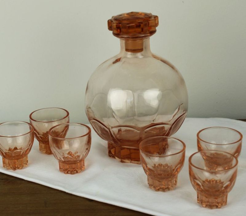 likeursetje roze persglas