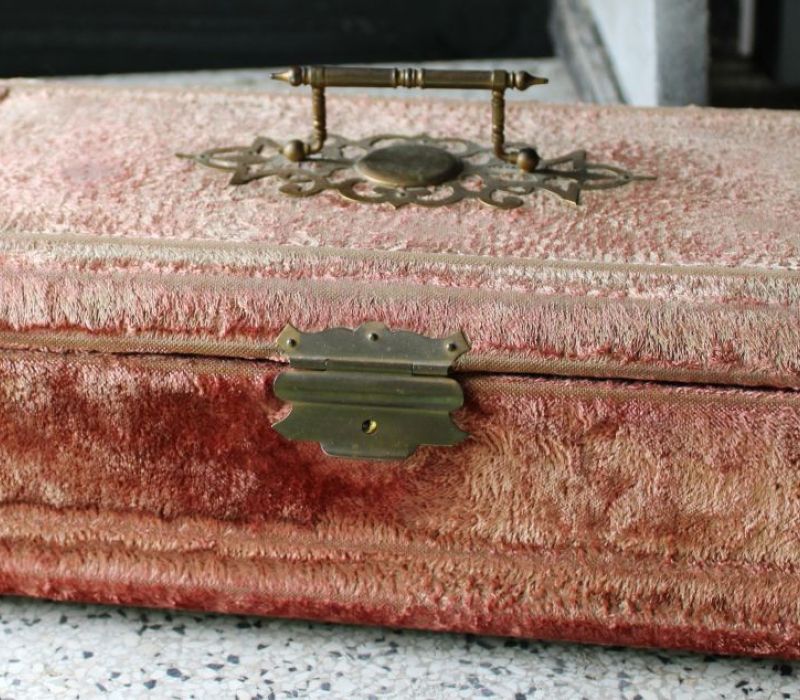 fluwelen boudoirdoos