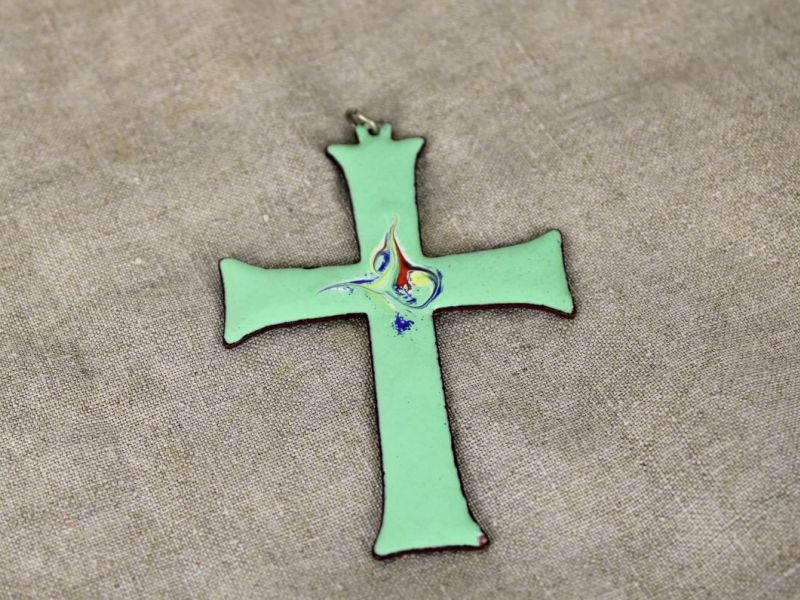 hanger kruis emaille