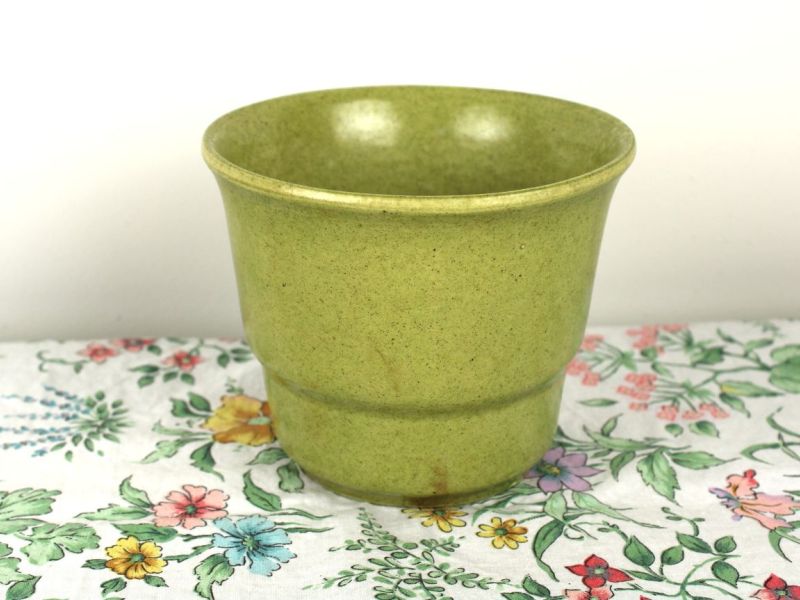 vintage bloempot lindegroen